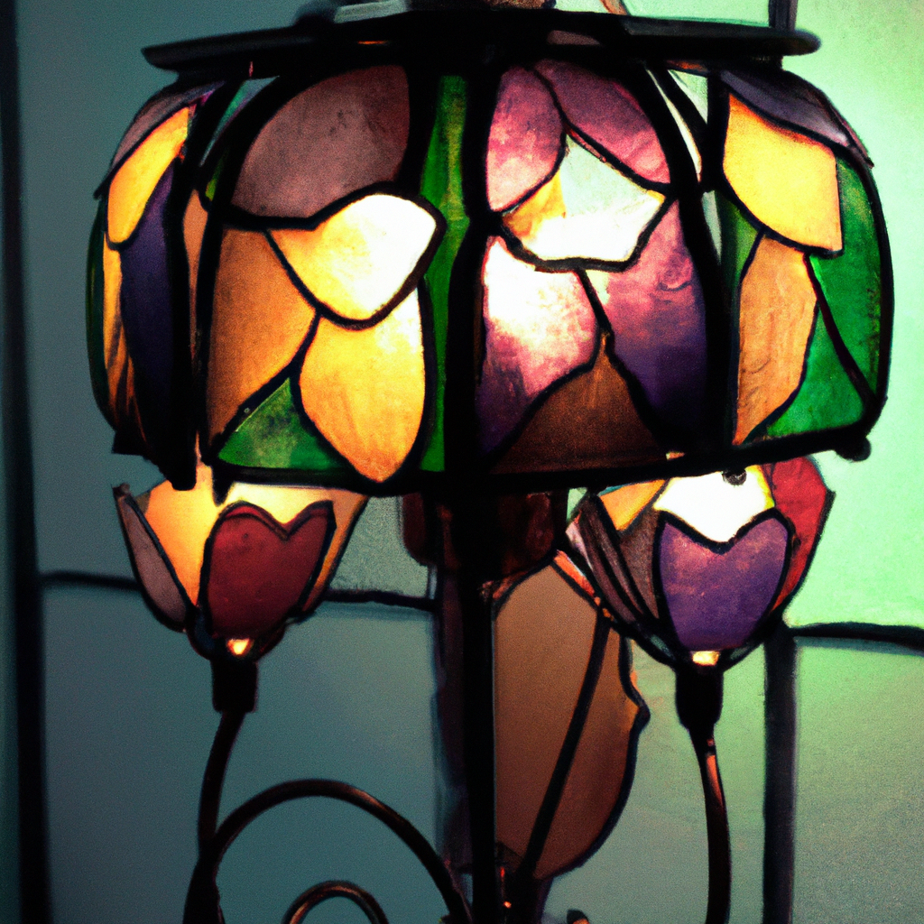 lampadaire style tiffany floriane